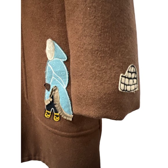 Northern Sun Gemini Fashions Wool Coat Fur trim Collar - Picture 3 of 11